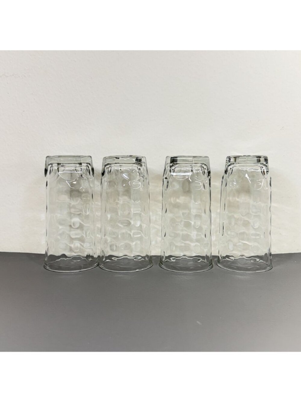 Vintage Libbey Crisa Dimpled Dots Juice Glasses Octagonal Base 5" Set of 4 - Picture 4 of 7